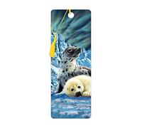 3D LiveLife Bookmark - Harp Seals from Deluxebase. Cute Lenticular Seal Page Marker. Animal Themed Accessories for Book Lovers. Small Gifts for Men, Women, Writers and Teachers.