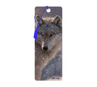 3D LiveLife Bookmark - Lone Wolf from Deluxebase. Cute Lenticular Wolf Page Marker. Animal Themed Accessories for Book Lovers. Small Gifts for Men, Women, Writers and Teachers.
