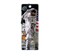 3D LiveLife Bookmark - Moon Landing from Deluxebase. Cute Lenticular Space Page Marker. Space Themed Accessories for Book Lovers. Small Gifts for Men, Women, Writers and Teachers.