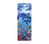 3D LiveLife Bookmark - Seahorse Kingdom from Deluxebase. Cute Lenticular Dolphin Page Marker. Animal Themed Accessories for Book Lovers. Small Gifts for Men, Women, Writers and Teachers.