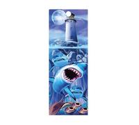 3D LiveLife Bookmark - Shark Lighthouse from Deluxebase. Cute Lenticular Shark Page Marker. Animal Themed Accessories for Book Lovers. Small Gifts for Men, Women, Writers and Teachers.