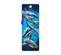 3D LiveLife Bookmark - Shark Swim from Deluxebase. Cute Lenticular Shark Page Marker. Animal Themed Accessories for Book Lovers. Small Gifts for Men, Women, Writers and Teachers.