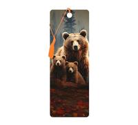 3D LiveLife Bookmark - The Three Grizzly Bears from Deluxebase. Cute Lenticular Bear Page Marker. Animal Themed Accessories for Book Lovers. Small Gifts for Men, Women, Writers and Teachers.