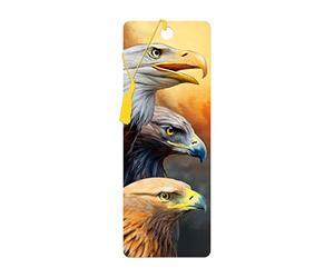 3D LiveLife Bookmark - Three Eagles from Deluxebase. an Eagle Bookmark with lenticular 3D Artwork Licensed from Renowned Artist Carol Cavalaris