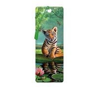 3D LiveLife Bookmark - Tiger Lily from Deluxebase. Cute Lenticular Tiger Page Marker. Animal Themed Accessories for Book Lovers. Small Gifts for Men, Women, Writers and Teachers.