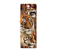 3D LiveLife Bookmark - Tiger Stripes from Deluxebase. Cute Lenticular Tiger Page Marker. Animal Themed Accessories for Book Lovers. Small Gifts for Men, Women, Writers and Teachers.