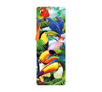 3D LiveLife Bookmark - Toucan Paradise from Deluxebase. Cute Lenticular Bird Page Marker. Animal Themed Accessories for Book Lovers. Small Gifts for Men, Women, Writers and Teachers.