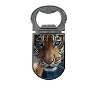 3D LiveLife Bottle Openers - Blue Eyes from Deluxebase. Tiger Magnetic Drink Opener with Lenticular 3D Image. Fridge Magnet Gifts for Kitchen and Bar Accessories.