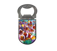3D LiveLife Bottle Openers - Clown Fish from Deluxebase. Clown Fish Magnetic Drink Opener with Lenticular 3D Image. Fridge Magnet Gifts for Kitchen and Bar Accessories.