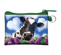 3D LiveLife Coin Purse - Curious Cow from Deluxebase. Lenticular Cow Themed Wallet Featuring Secure Zip, Compact Design for Cash and Card Storage. Perfect Farm Animal Gift.