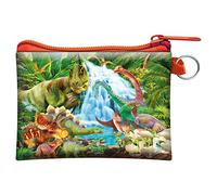 3D LiveLife Coin Purse - Dinosaur Mountain from Deluxebase. Lenticular Prehistoric Themed Wallet Featuring Secure Zip, Compact Design for Cash and Card Storage. Perfect Jurassic Animal Gift.