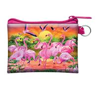 3D LiveLife Coin Purse - Flamingo Lingo from Deluxebase. Lenticular Bird Themed Wallet Featuring Secure Zip, Compact Design for Cash and Card Storage. Perfect Safari Animal Gift.
