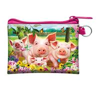 3D LiveLife Coin Purse - Pig Pen from Deluxebase. Lenticular 3D Farm Purse. Cash, Coin and Card Holder with Secure Zip Featuring Artwork Licensed from Renowned Michael Searle