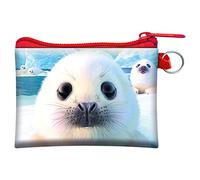 3D LiveLife Coin Purse - Seal Pups from Deluxebase. Lenticular Seal Themed Wallet Featuring Secure Zip, Compact Design for Cash and Card Storage. Perfect Ocean Animal Gift.