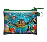 3D LiveLife Coin Purse - Tiny Bubbles from Deluxebase. Lenticular Sea Turtle Themed Wallet Featuring Secure Zip, Compact Design for Cash and Card Storage. Perfect Ocean Animal Gift.