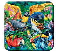 3D LiveLife Cork Coaster - Birds of the Tropics from Deluxebase. Lenticular 3D Parrot Drink & Mug Coasters. Fun Animal Gifts for Women and Men. Novelty Kitchen and Decorative Home Accessories.