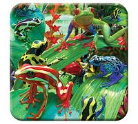 3D LiveLife Cork Coaster - Funky Frogs from Deluxebase. Lenticular Wild Animal Drink Coasters. Funny Gifts for Women and Men. Cute Novelty Kitchen Gift Ideas and Decorative Home Accessories