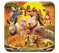 3D LiveLife Cork Coaster - Kissing Cousins from Deluxebase. Lenticular 3D Safari Drink & Mug Coasters. Fun Animal Gifts for Women and Men. Novelty Kitchen and Decorative Home Accessories.