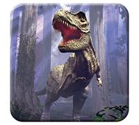 3D LiveLife Cork Coaster - T-Rex Scene from Deluxebase. Lenticular 3D Dinosaur Drink & Mug Coasters. Fun Dinosaur Gifts for Women and Men. Novelty Kitchen and Decorative Home Accessories.
