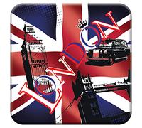 3D LiveLife Cork Coaster - Union Jack from Deluxebase. Lenticular 3D Union Jack Drink & Mug Coasters. Fun Gifts for Women and Men. Novelty Kitchen and Decorative Home Accessories.