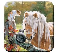 3D LiveLife Cork Coasters - Just Visiting from Deluxebase. Drinks Coaster with Lenticular 3D Animal Image. Non-Slip Protective Table Drink Mat for Home Decor and Decorative Accessories.