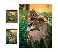 3D LiveLife Deluxebase Lenticular Pictures - A Father's Love - A3 Unframed 3D Effect Lion Wall Art Poster for Living Room, Bedroom or Kitchen - Unique Animal Print for Home Decor