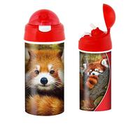 3D LiveLife Drinking Bottle - Baby Red Panda from Deluxebase. 3D Lenticular 600ml BPA Free Reusable Red Water Bottle with Straw & Flip Top Lid. Leak Proof Animal Drinks Bottles with Pandas Design.