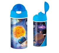 3D LiveLife Drinking Bottle - You are Here from Deluxebase. 3D Lenticular 600ml BPA Free Reusable Blue Water Bottle with Straw and Flip Top Lid. Leak Proof Space Animal Drinks Bottles with Design.