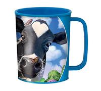 3D LiveLife Drinking Cup - Curious Cow from Deluxebase. 300ml Plastic Mug with Farm Theme, Reusable Coffee Cup, Portable Animal Tumbler for Camping, Picnic, Travel & Everyday Use.