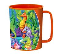 3D LiveLife Drinking Cup - Hilarious Hippocampus from Deluxebase. 3D Lenticular Seahorse Plastic Cup. 300ml Plastic Cups for Kids with Original Artwork Licensed from Renowned Artist, Michael Searle