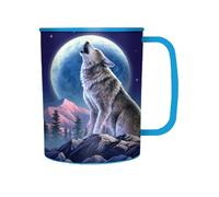 3D LiveLife Drinking Cup - Moonlight Sonata from Deluxebase. 300ml Plastic Mug with Wolf Theme, Reusable Coffee Cup, Portable Animal Tumbler for Camping, Picnic, Travel & Everyday Use.