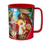 3D LiveLife Drinking Cup - Pirate Island from Deluxebase. 300ml Plastic Mug with Fantasy Theme, Reusable Coffee Cup, Portable Animal Tumbler for Camping, Picnic, Travel & Everyday Use.
