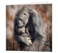 3D LiveLife Greeting Card - A Love So Grand from Deluxebase. Blank Card with Lenticular 3D Gorilla Image and Envelope. Unique Notecard for All Occasions and Premium Stationery Sets.