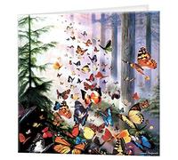 3D LiveLife Greeting Card - Butterfly Woods from Deluxebase. Blank Card with Lenticular 3D Butterfly Image and Envelope. Unique Notecard for All Occasions and Premium Stationery Sets.