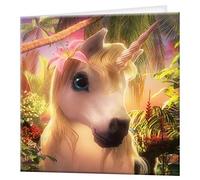 3D LiveLife Greeting Card - Cute Uni from Deluxebase. Blank Card with Lenticular 3D Unicorn Image and Envelope. Unique Notecard for All Occasions and Premium Stationery Sets.