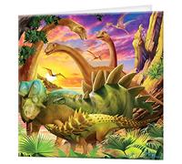 3D LiveLife Greeting Card - Dino Delight from Deluxebase. Blank Card with Lenticular 3D Dinosaur Image and Envelope. Unique Notecard for All Occasions and Premium Stationery Sets.