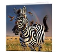 3D LiveLife Greeting Card - Jailbird from Deluxebase. Blank Card with Lenticular 3D Zebra Image and Envelope. Unique Notecard for All Occasions and Premium Stationery Sets.