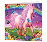 3D LiveLife Greeting Card - Pink Pony Dazzle from Deluxebase. Blank Card with Lenticular 3D Pony Image and Envelope. Unique Notecard for All Occasions and Premium Stationery Sets.