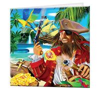 3D LiveLife Greeting Card - Pirate Island from Deluxebase. Blank Card with Lenticular 3D Pirate Image and Envelope. Unique Notecard for All Occasions and Premium Stationery Sets.