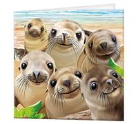 3D LiveLife Greeting Card - Sea Lion Snap from Deluxebase. Blank Card with Lenticular 3D Sea Lion Image and Envelope. Unique Notecard for All Occasions and Premium Stationery Sets.
