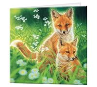 3D LiveLife Greeting Card - Spring Foxes from Deluxebase. Blank Card with Lenticular 3D Fox Image and Envelope. Unique Notecard for All Occasions and Premium Stationery Sets.
