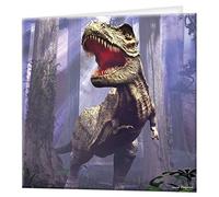 3D LiveLife Greeting Card - T-Rex Scene from Deluxebase. Blank Card with Lenticular 3D Dinosaur Image and Envelope. Unique Notecard for All Occasions and Premium Stationery Sets.
