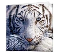 3D LiveLife Greeting Card - White Tiger Repose from Deluxebase. Blank Card with Lenticular 3D Tiger Image and Envelope. Unique Notecard for All Occasions and Premium Stationery Sets.
