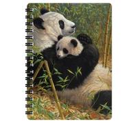 3D LiveLife Jotter - A New Dynasty from Deluxebase. Spiral Bound A6 Notebook with 80 Plain Recycled Pages. Pocket Sized Animal Notepad, Journal or Drawing Book with Panda Cover