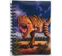 3D LiveLife Jotter - Brown Rex from Deluxebase. Lenticular 3D Dinosaur A6 Spiral Notebook with plain recycled paper pages. Artwork licensed from renowned artist Jerry LoFaro