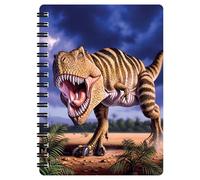3D LiveLife Jotter - Brown Rex from Deluxebase. Spiral Bound A6 Notebook with 80 Plain Recycled Pages. Pocket Sized Animal Notepad, Journal or Drawing Book with Dinosaur Cover