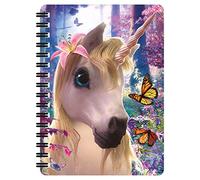 3D LiveLife Jotter - Cute Uni from Deluxebase. Spiral Bound A6 Notebook with 80 Plain Recycled Pages. Pocket Sized Animal Notepad, Journal or Drawing Book with Unicorn Cover