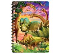 3D LiveLife Jotter - Dino Delight from Deluxebase. Spiral Bound A6 Notebook with 80 Plain Recycled Pages. Pocket Sized Animal Notepad, Journal or Drawing Book with Dinosaur Cover