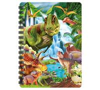 3D LiveLife Jotter - Dinosaur Mountain from Deluxebase. Spiral Bound A6 Notebook with 80 Plain Recycled Pages. Pocket Sized Animal Notepad, Journal or Drawing Book with Jurassic Cover