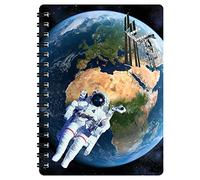 3D LiveLife Jotter - Earth From Space from Deluxebase. Spiral Bound A6 Notebook with 80 Plain Recycled Pages. Pocket Sized Space Notepad, Journal or Drawing Book with Planet Cover